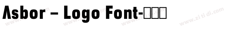 Asbor – Logo Font字体转换